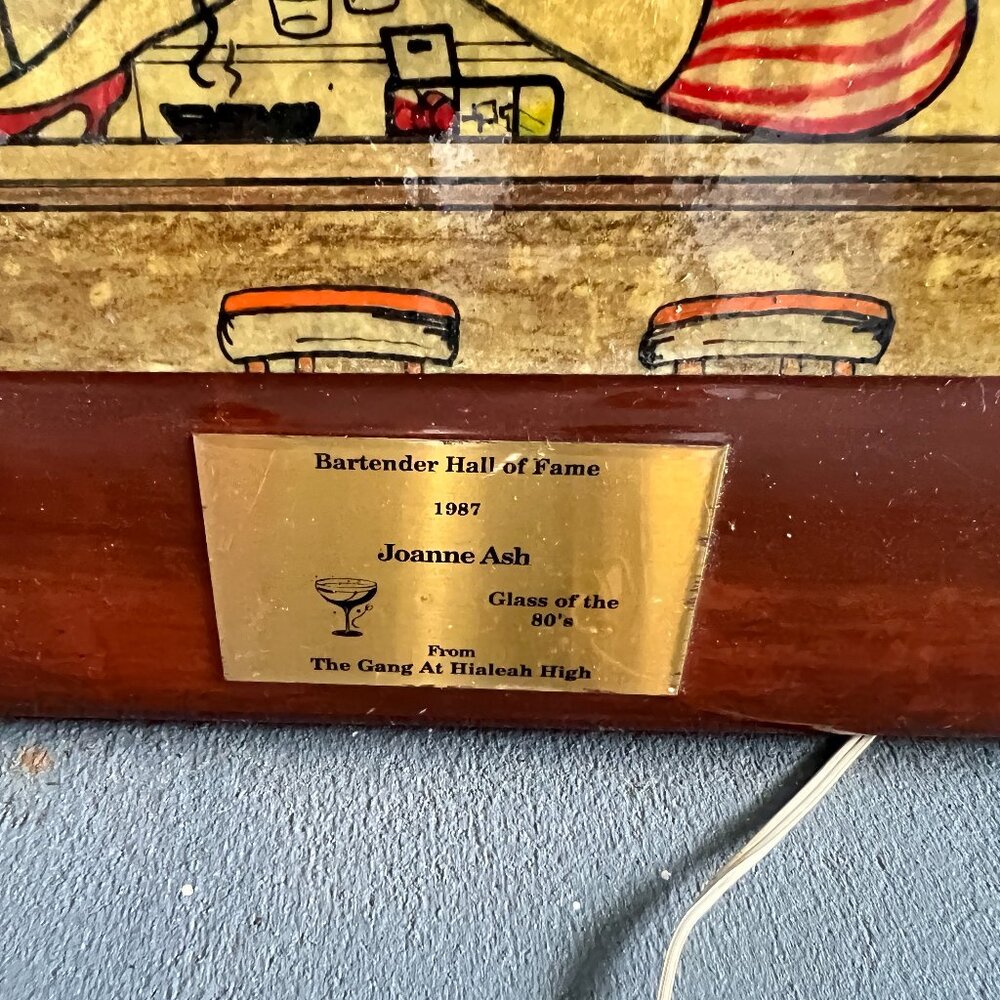 Vintage 1987 Bar Sign - Picture 3 of 5